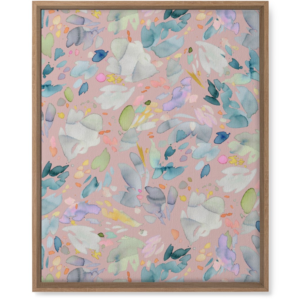 Abstract Petal Flowering Wall Art, Natural, Single piece, Canvas, 16x20, Pink, Alpaca