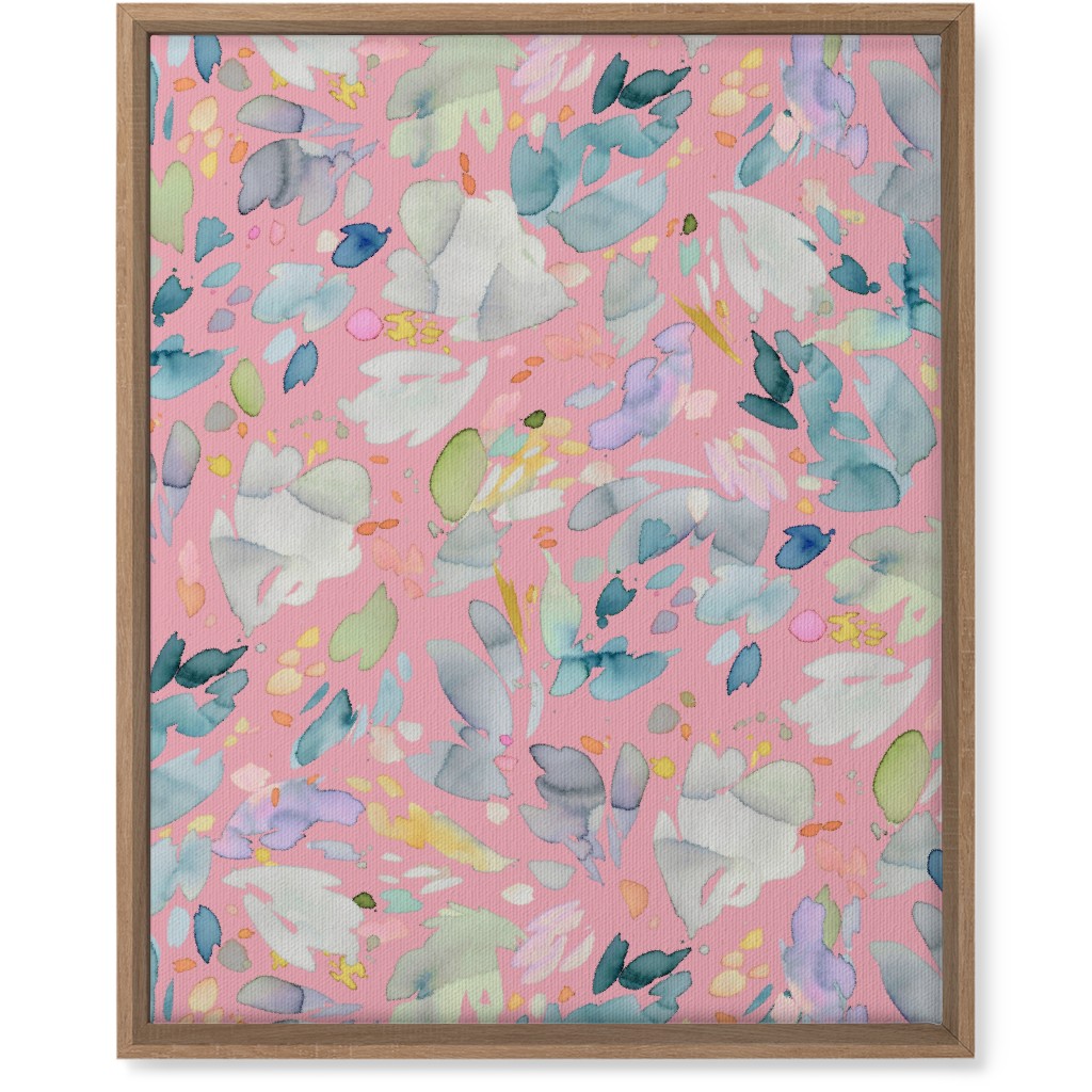 Abstract Petal Flowering Wall Art, Natural, Single piece, Canvas, 16x20, Pink