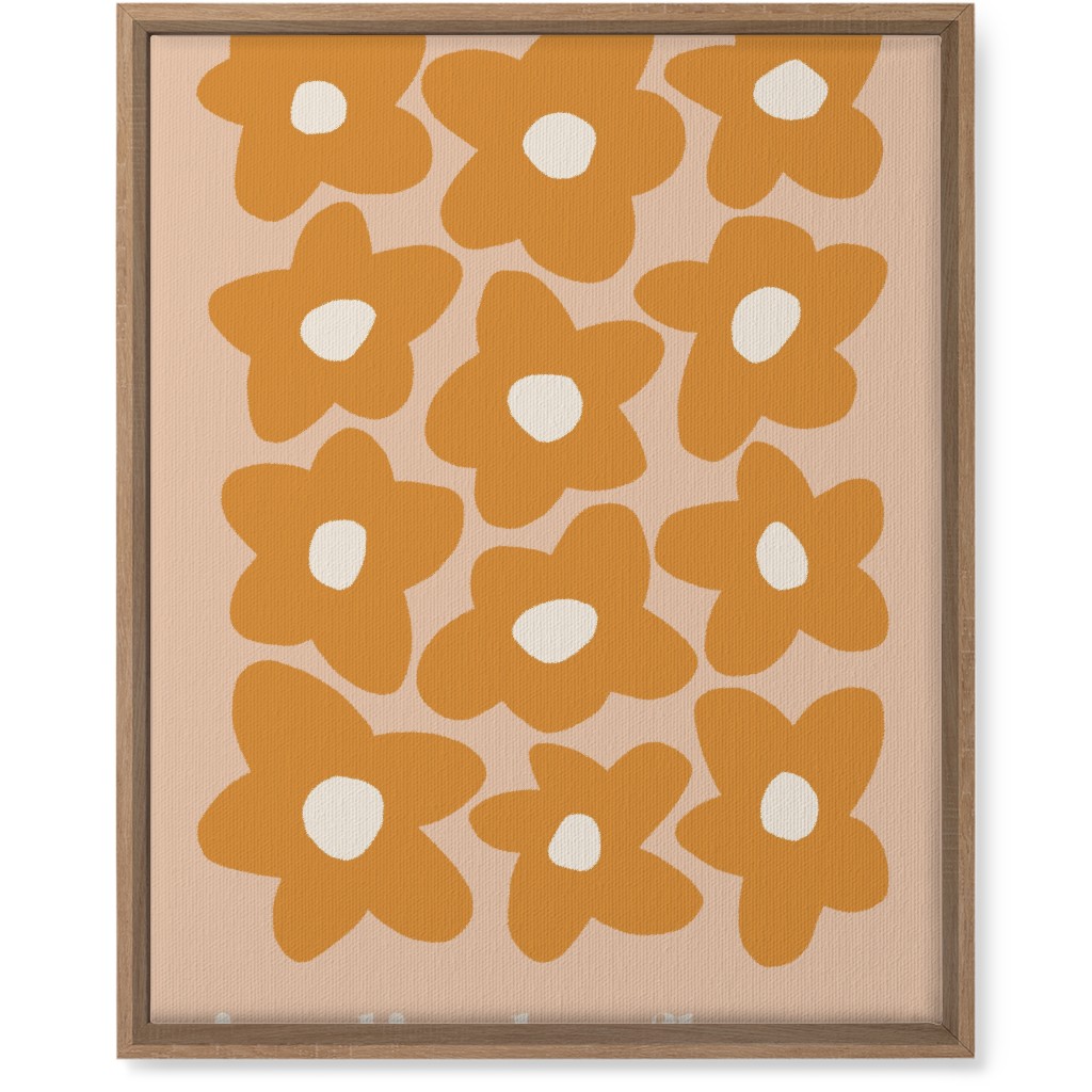 Botanical Graphic Retro Flower Garden Wall Art, Natural, Single piece, Canvas, 16x20, Orange, Citrus