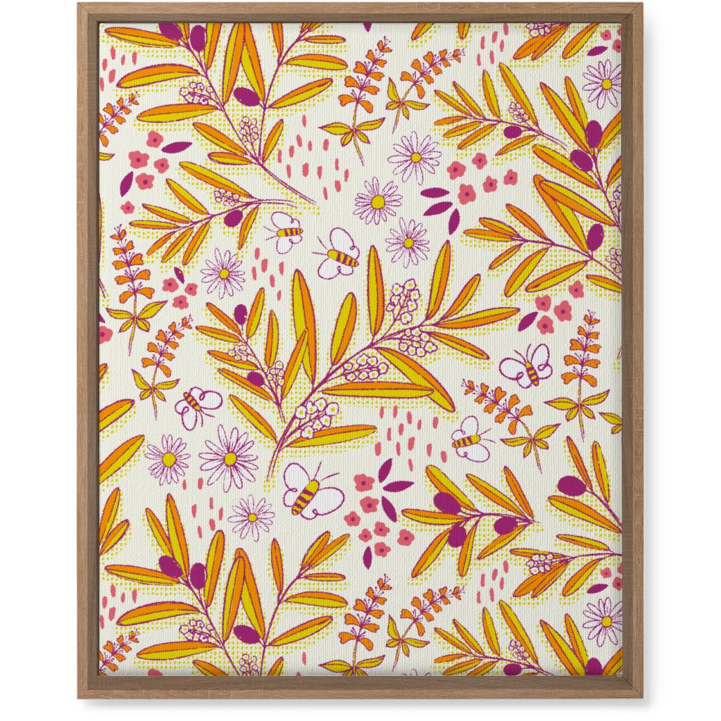 Olive and Honey Optimist - Yellow and Purple Wall Art, Natural, Single piece, Canvas, 16x20, Yellow, Classic Yellow