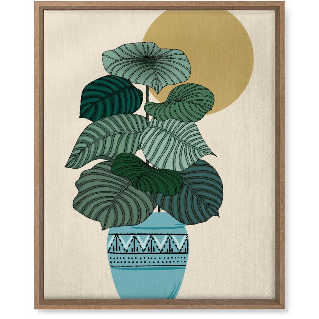 Calla - Green and Beige Wall Art, Natural, Single piece, Canvas, 16x20, Green, Classic Green