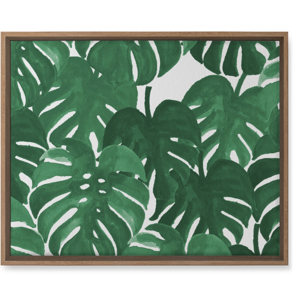 Tropical Palms - Green Wall Art, Natural, Single piece, Canvas, 16x20, Green, Classic Green