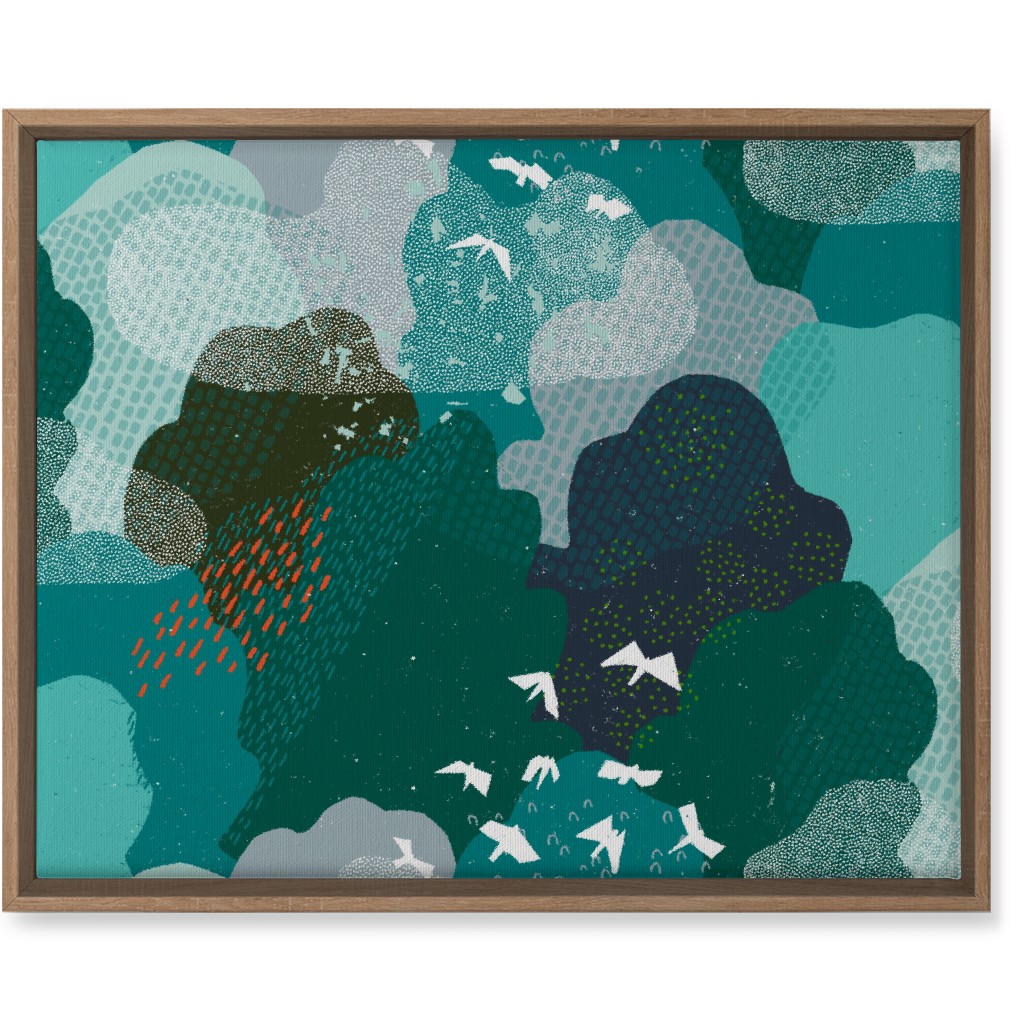 Forest Bird's Eye View - Green Wall Art, Natural, Single piece, Canvas, 16x20, Green, Classic Green