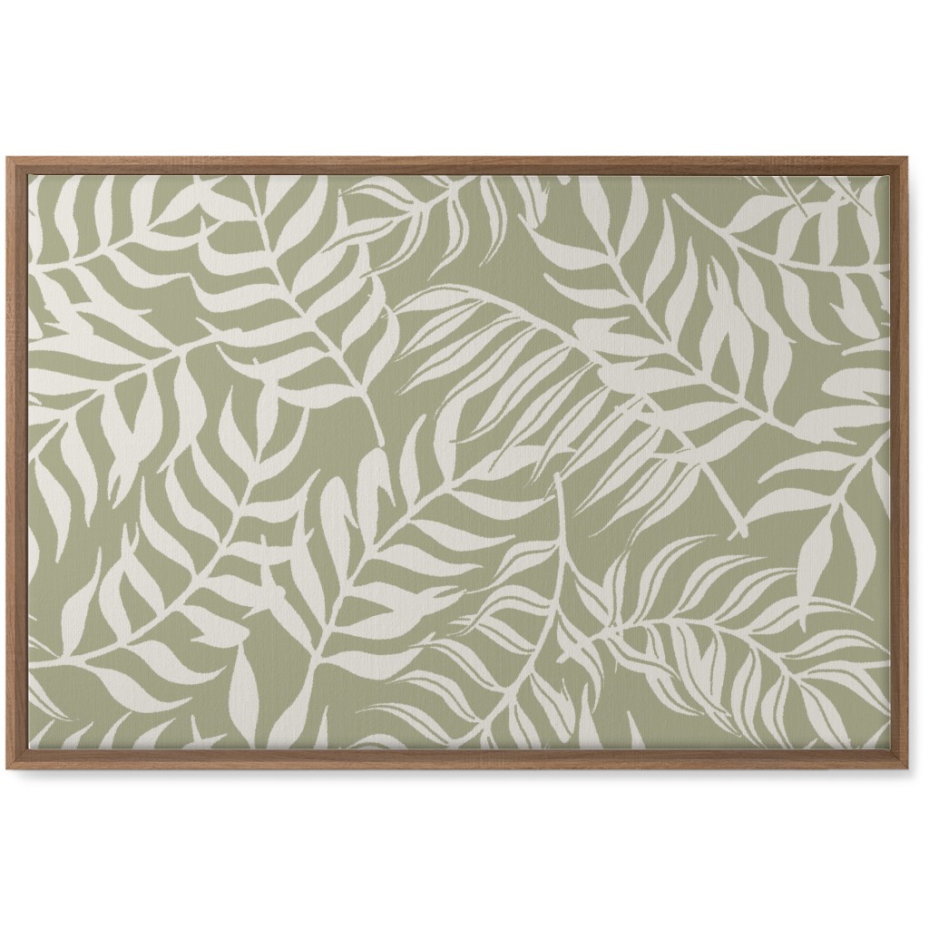 Moving Palms Wall Art, Natural, Single piece, Canvas, 20x30, Green, Sage