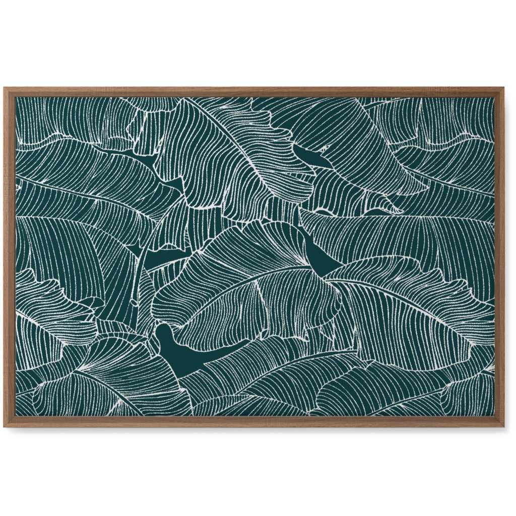 Banana Leaf - Teal Wall Art, Natural, Single piece, Canvas, 20x30, Green, Classic Green