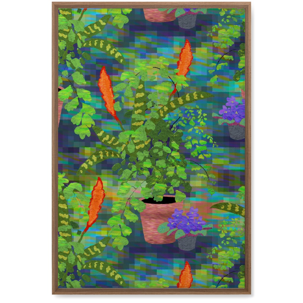 Impressionist Houseplants - Green Wall Art, Natural, Single piece, Canvas, 20x30, Green, Classic Green