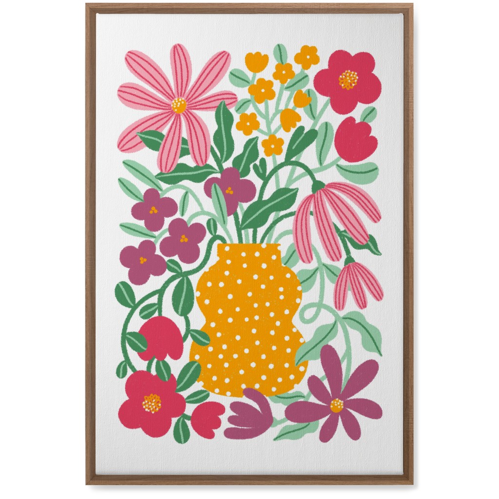 Earth Tones Bouquet Wall Art, Natural, Single piece, Canvas, 20x30, Multicolor, White