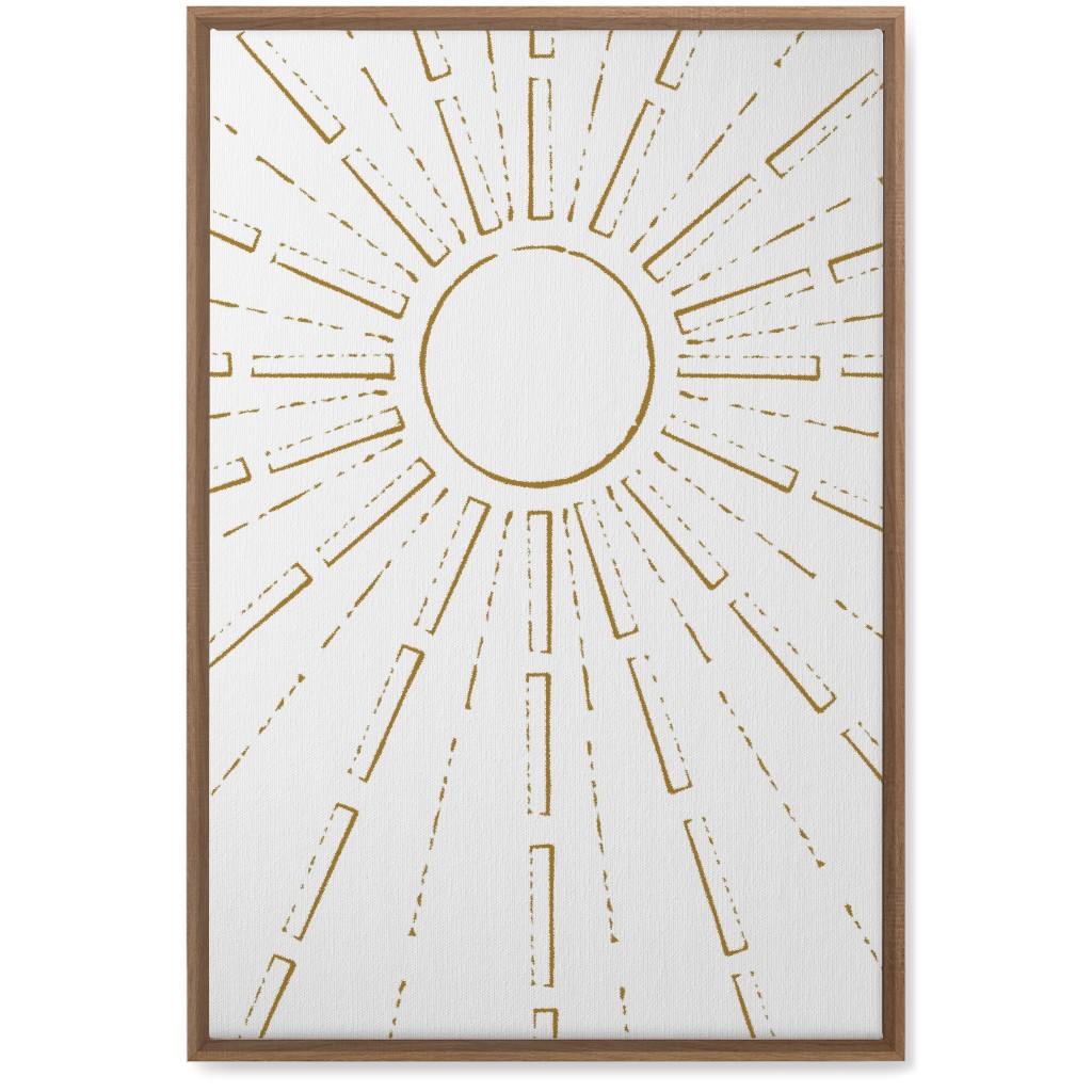 Midcentury Burst Wall Art, Natural, Single piece, Canvas, 20x30, White, White