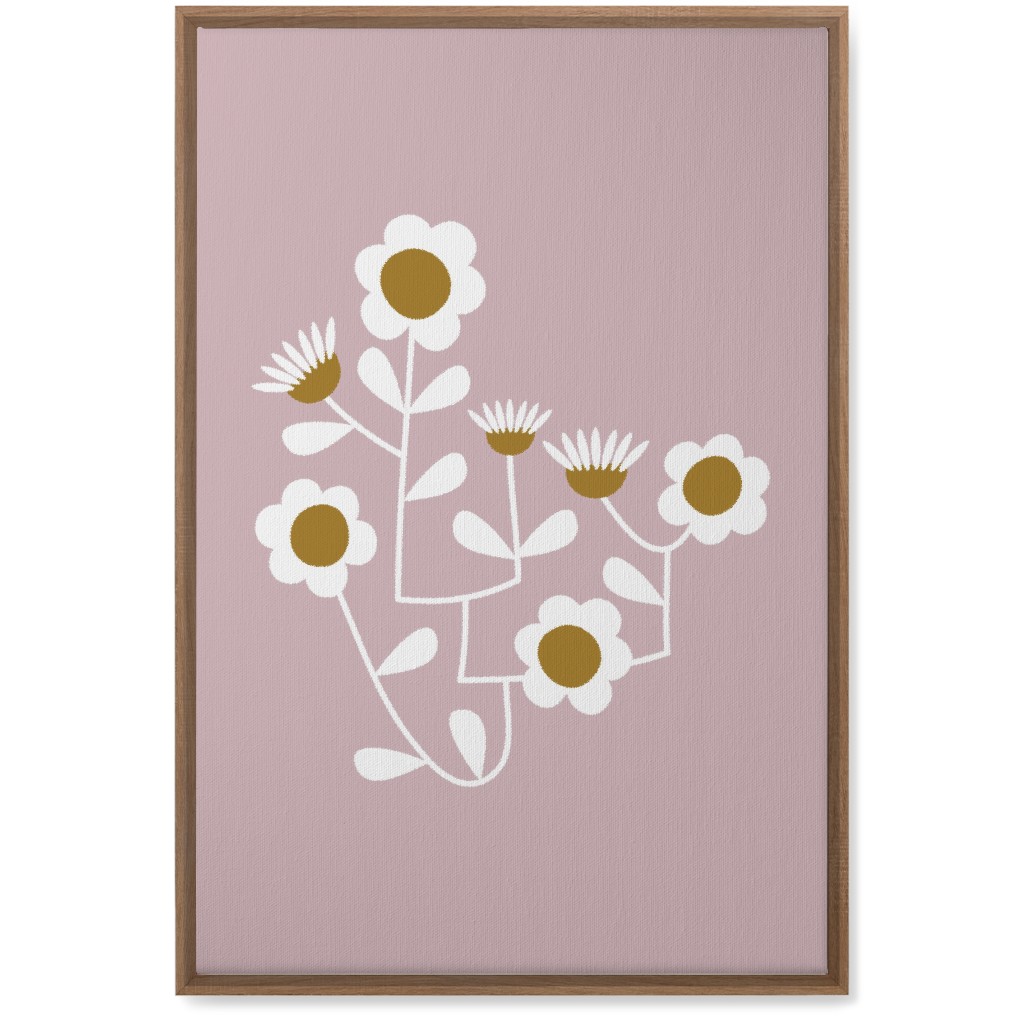 Mod Hanging Floral Wall Art, Natural, Single piece, Canvas, 20x30, Pink
