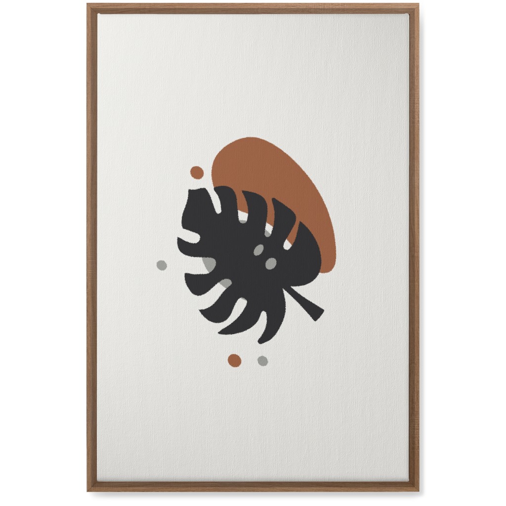 Shapes and Fern Leaf Iii Wall Art, Natural, Single piece, Canvas, 20x30, Brown, Toast