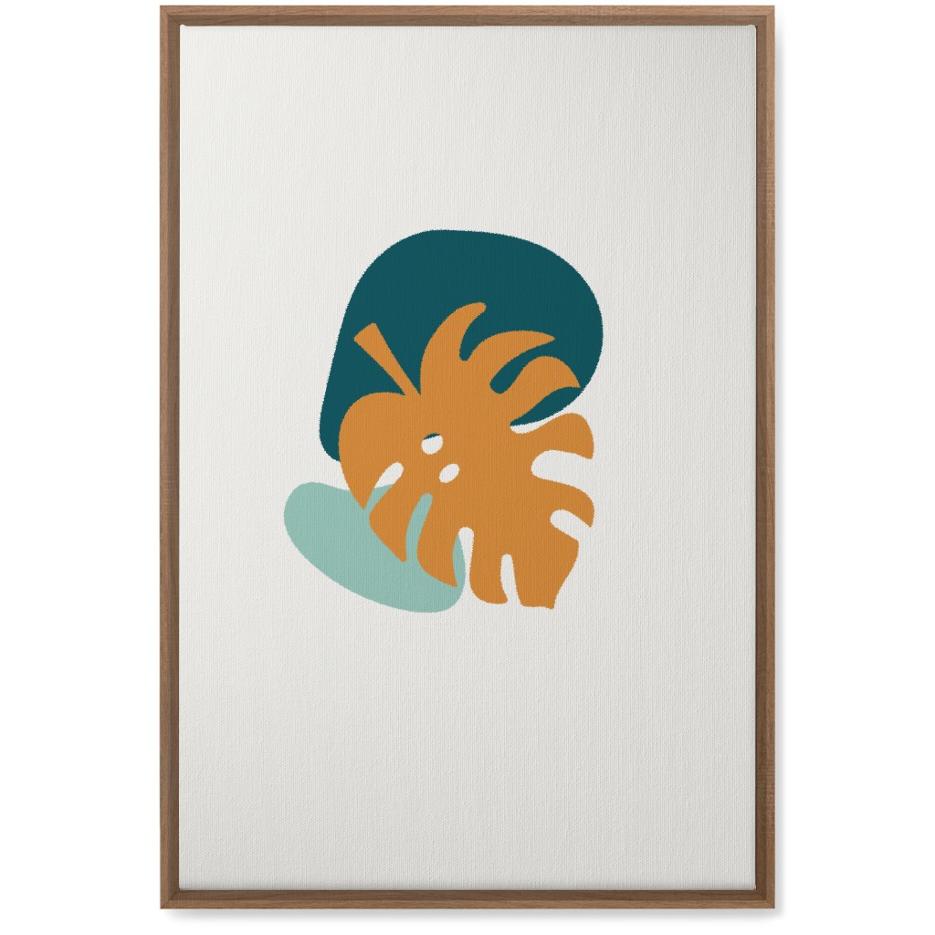 Shapes and Fern Leaf Ii Wall Art, Natural, Single piece, Canvas, 20x30, Multicolor, Ink Spot