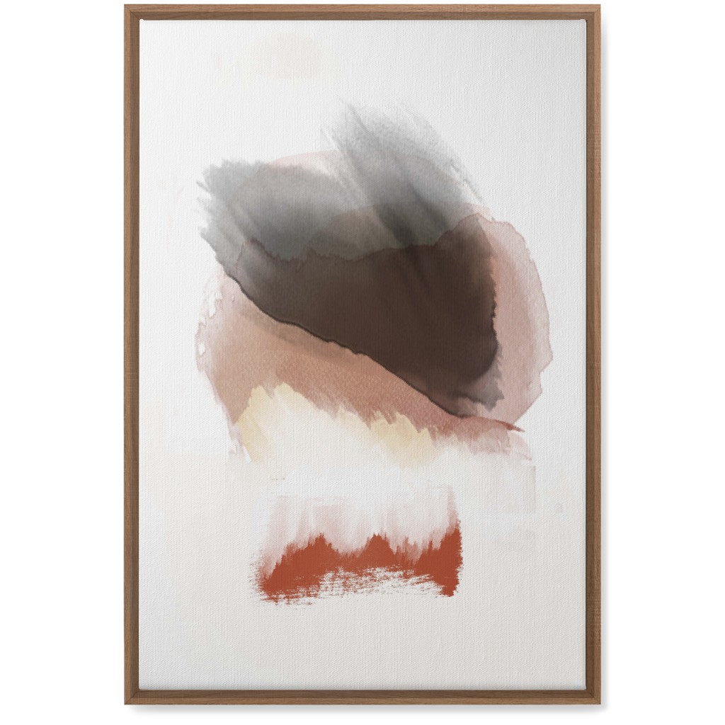 Abstract Sunset - Neutral Wall Art, Natural, Single piece, Canvas, 20x30, Pink, Bright Pink