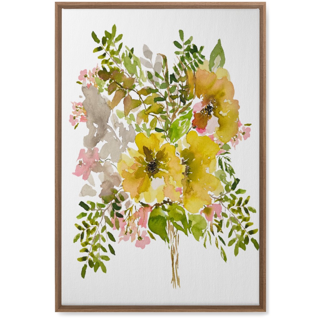 Floral Bouquet - Yellow Wall Art, Natural, Single piece, Canvas, 20x30, Yellow