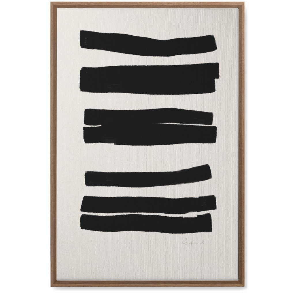 Abstract Bold Stripes I Wall Art, Natural, Single piece, Canvas, 20x30, Black, Antique White