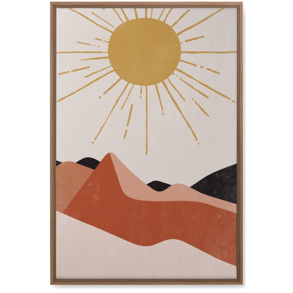 Earthen Vista - Terracotta Wall Art, Natural, Single piece, Canvas, 20x30, Pink, Bright Pink