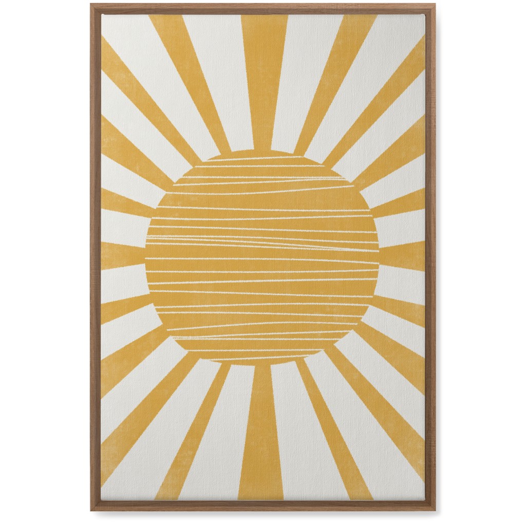 Sun Glow - Yellow and Beige Wall Art, Natural, Single piece, Canvas, 20x30, Yellow