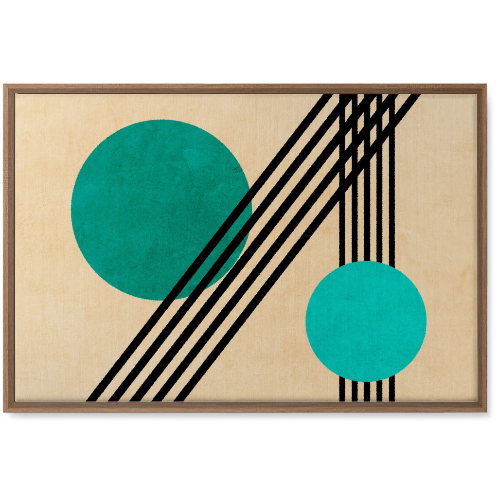 Orbs Abstract Wall Art, Natural, Single piece, Canvas, 20x30, Green, Majorca