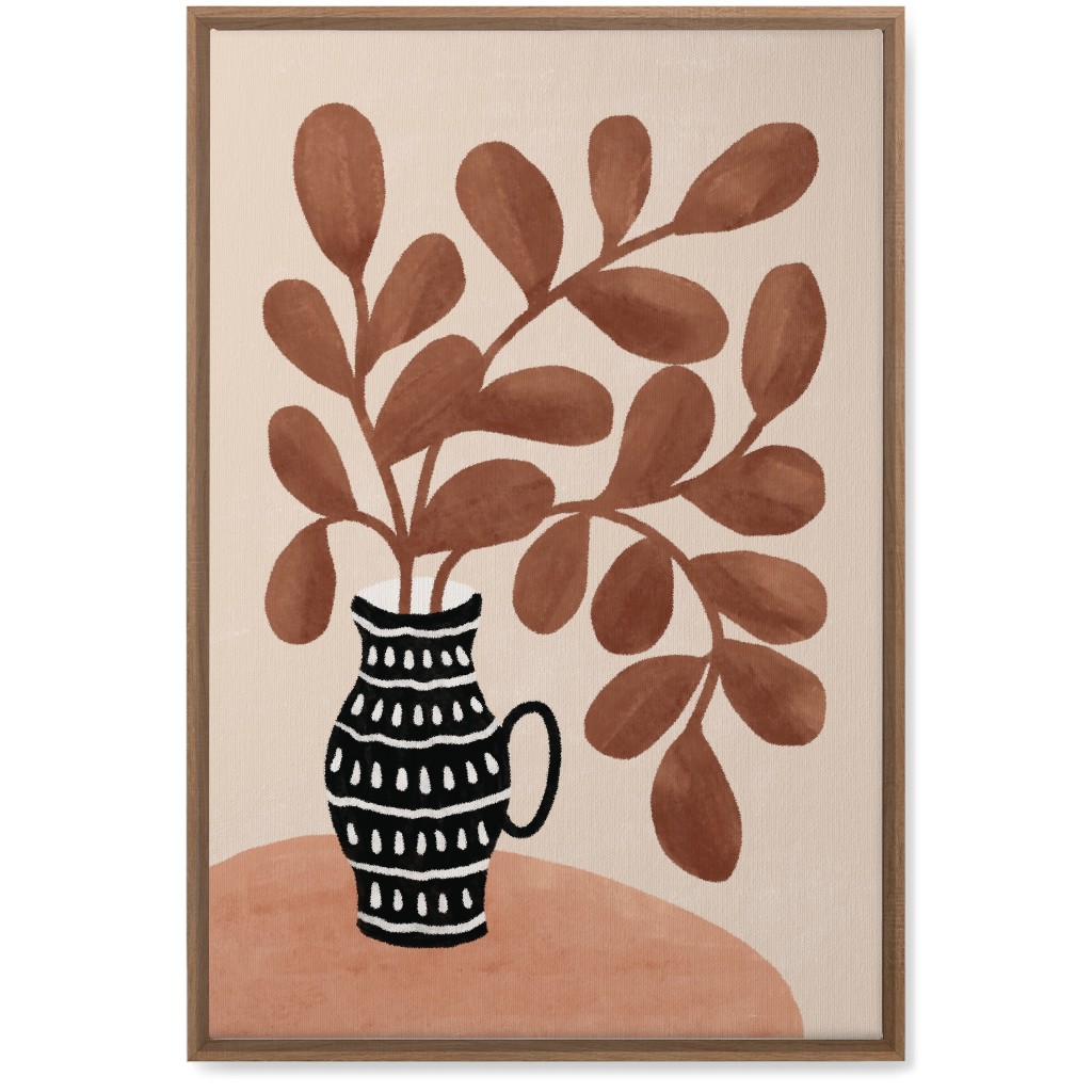 the Vase I - Neutral Wall Art, Natural, Single piece, Canvas, 20x30, Brown, Brown