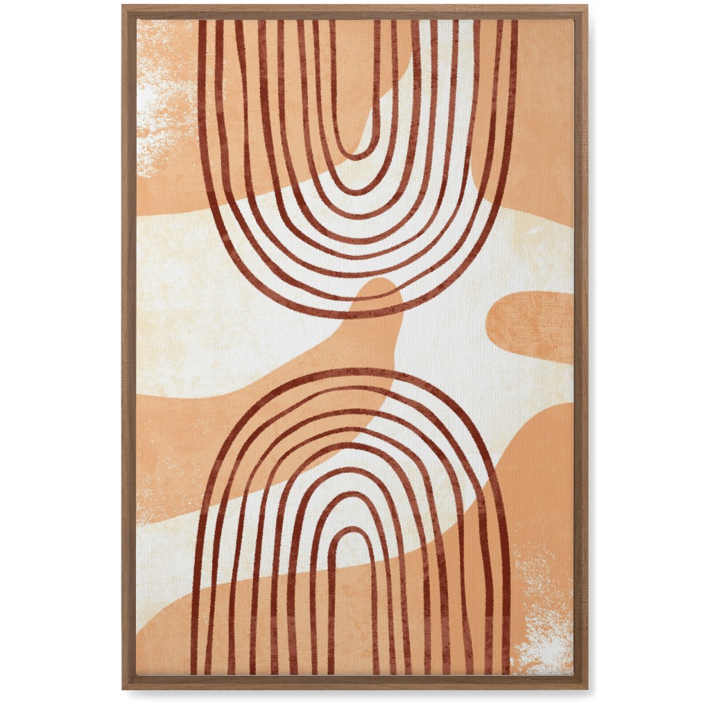 Desert Abstract - Earthy Warm Tones Wall Art, Natural, Single piece, Canvas, 20x30, Orange, Orange