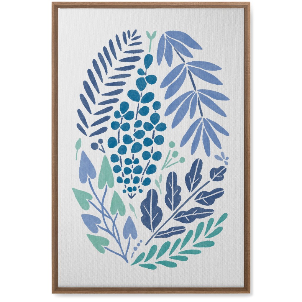 Botanical Composition Wall Art, Natural, Single piece, Canvas, 20x30, Blue