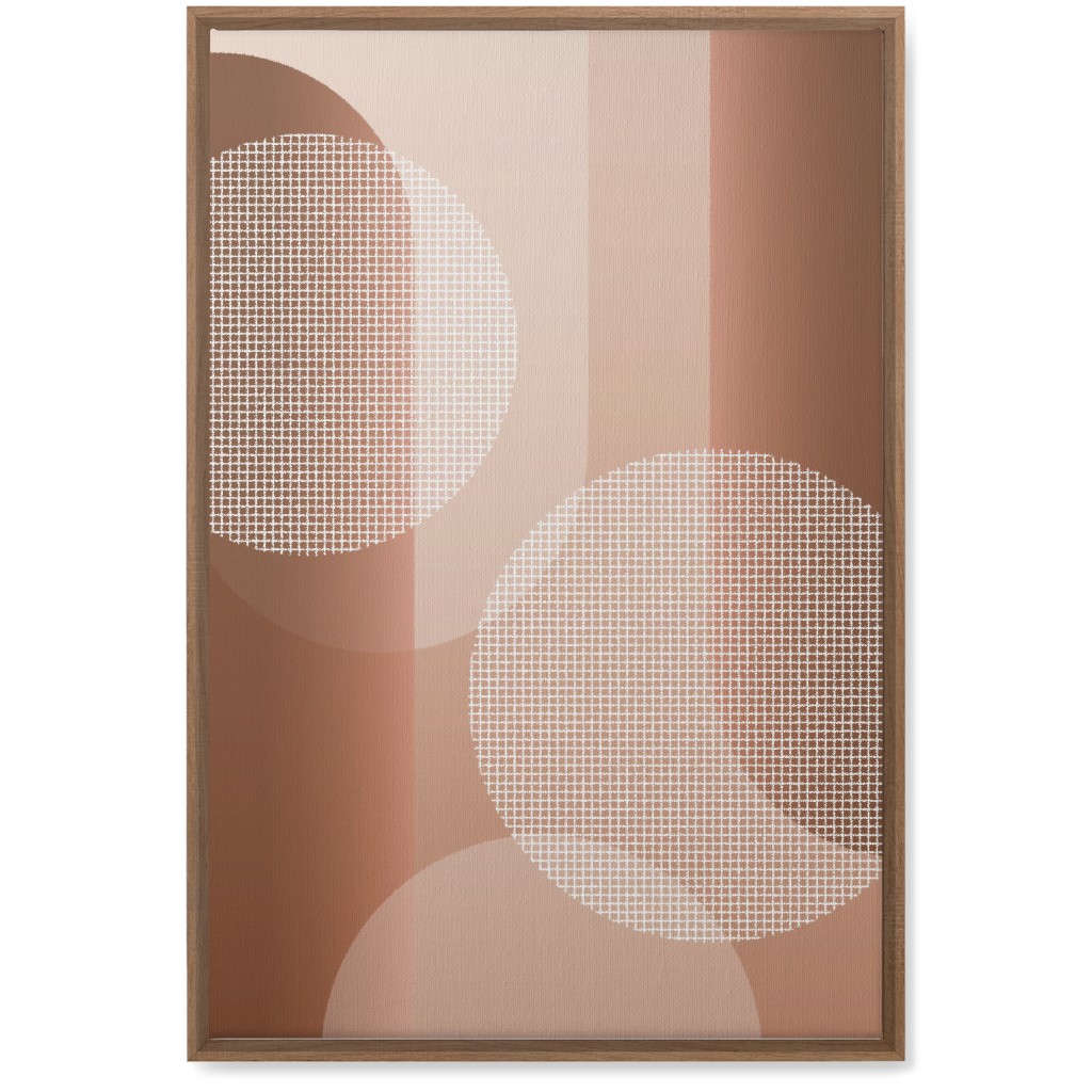 Geometric Arches and Circles - Neutral Wall Art, Natural, Single piece, Canvas, 20x30, Pink