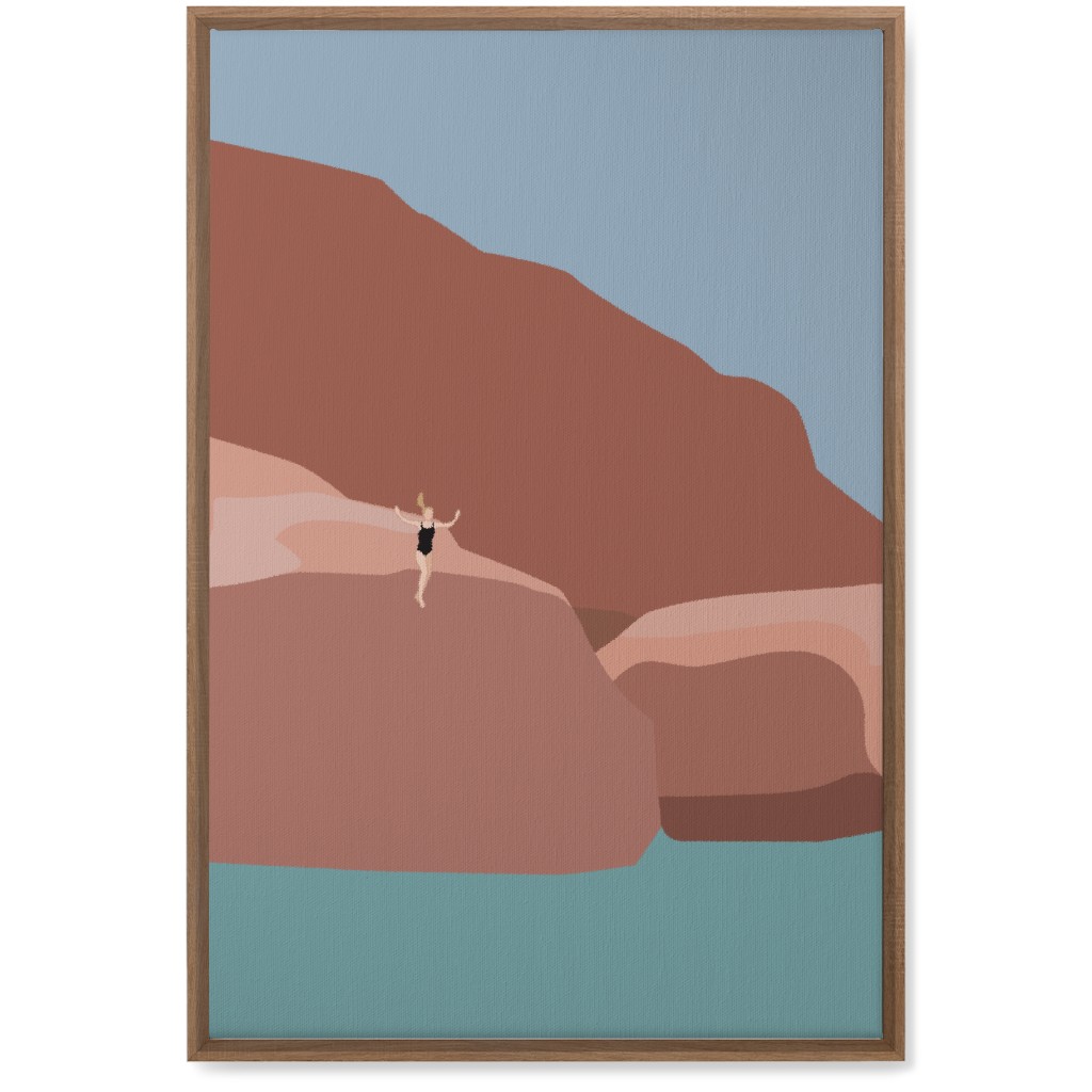 Jump! - Multi Wall Art, Natural, Single piece, Canvas, 20x30, Pink, Bright Pink