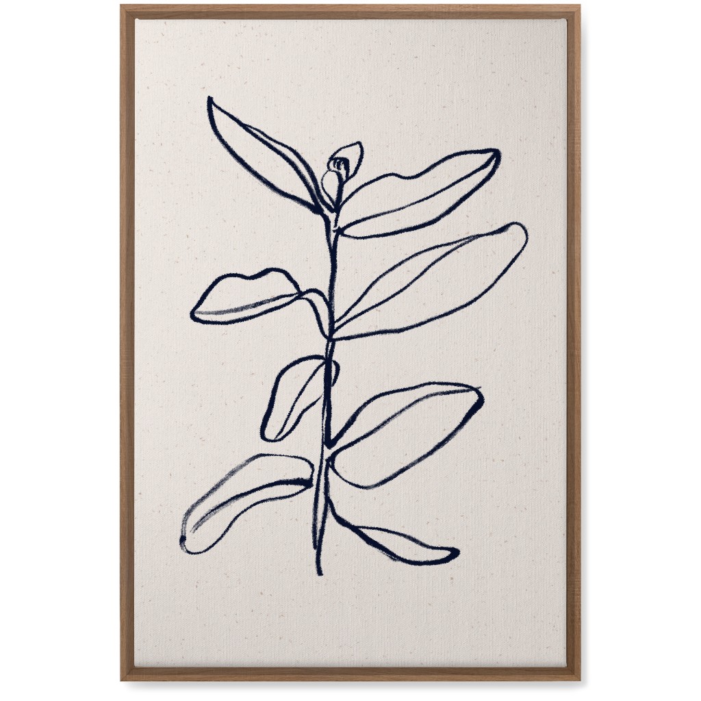 Plant Line Art - Neutral Wall Art, Natural, Single piece, Canvas, 20x30, Beige