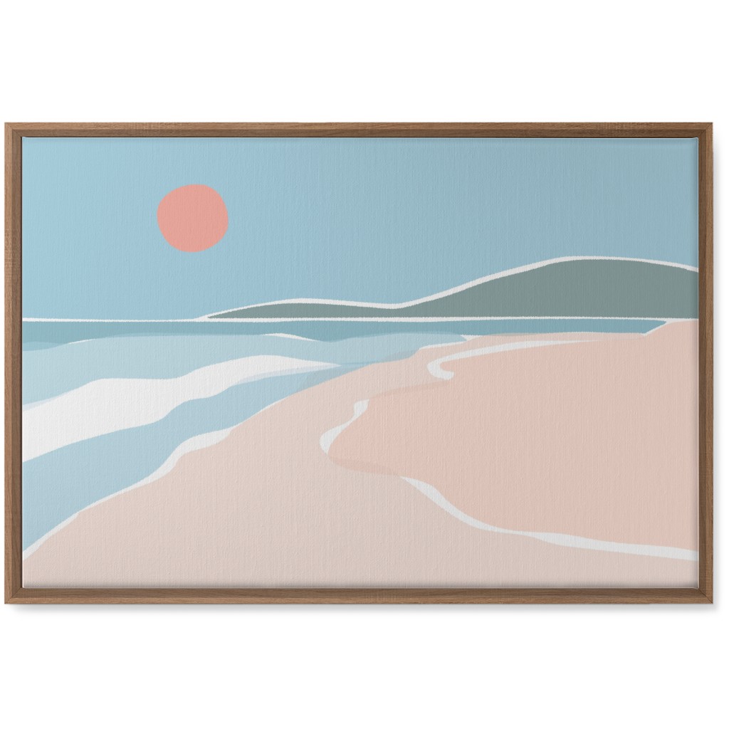 Beach Night Wall Art, Natural, Single piece, Canvas, 20x30, Blue, Oasis