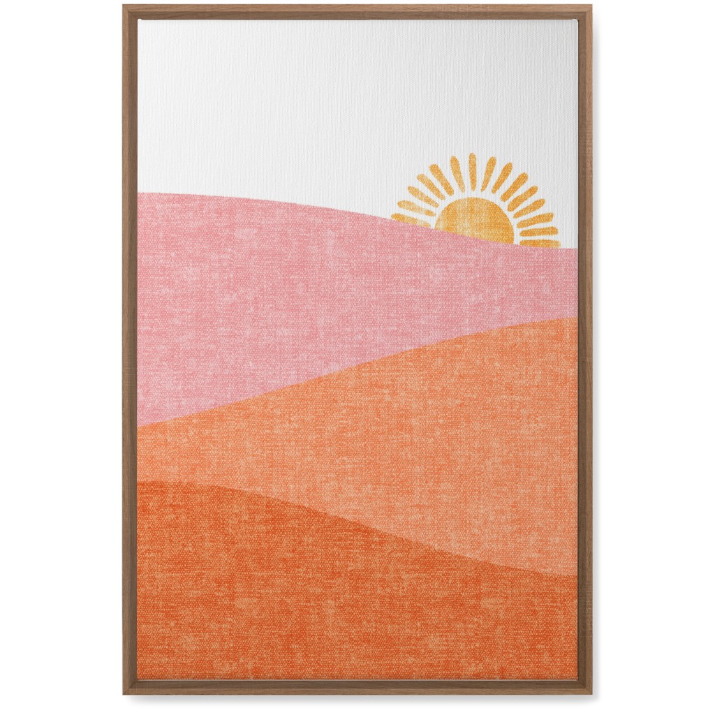 Sunrise Wall Art, Natural, Single piece, Canvas, 20x30, Pink, Dusk Pink
