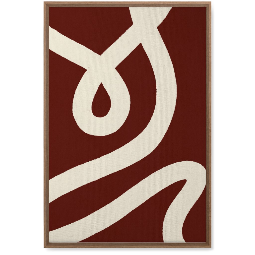 Tangled Brush Strokes V Wall Art, Natural, Single piece, Canvas, 20x30, Red, Cocoa