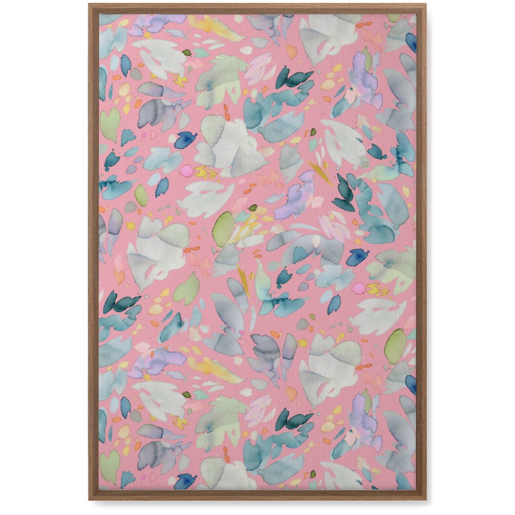Abstract Petal Flowering Wall Art, Natural, Single piece, Canvas, 20x30, Pink, Blush