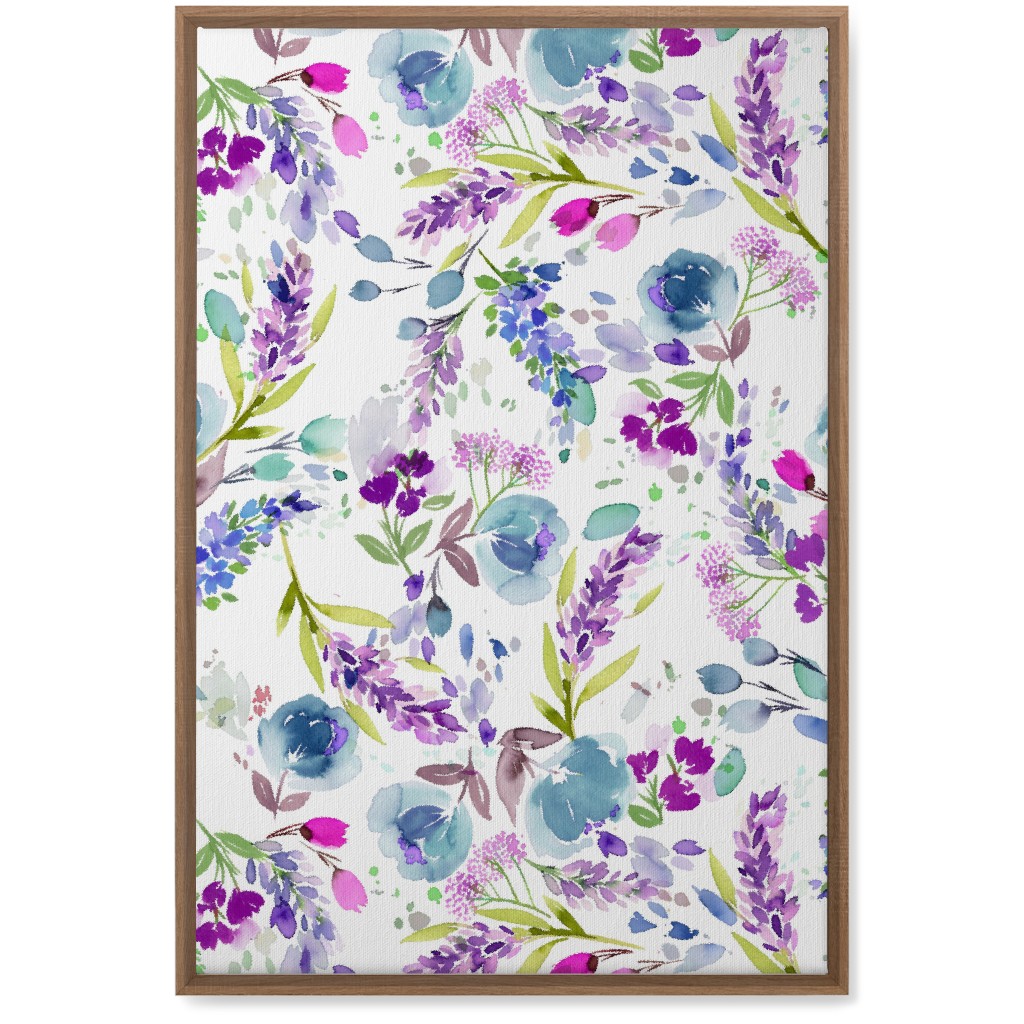 Lavender Bunches - Purple and Blue Wall Art, Natural, Single piece, Canvas, 20x30, Purple, Purple