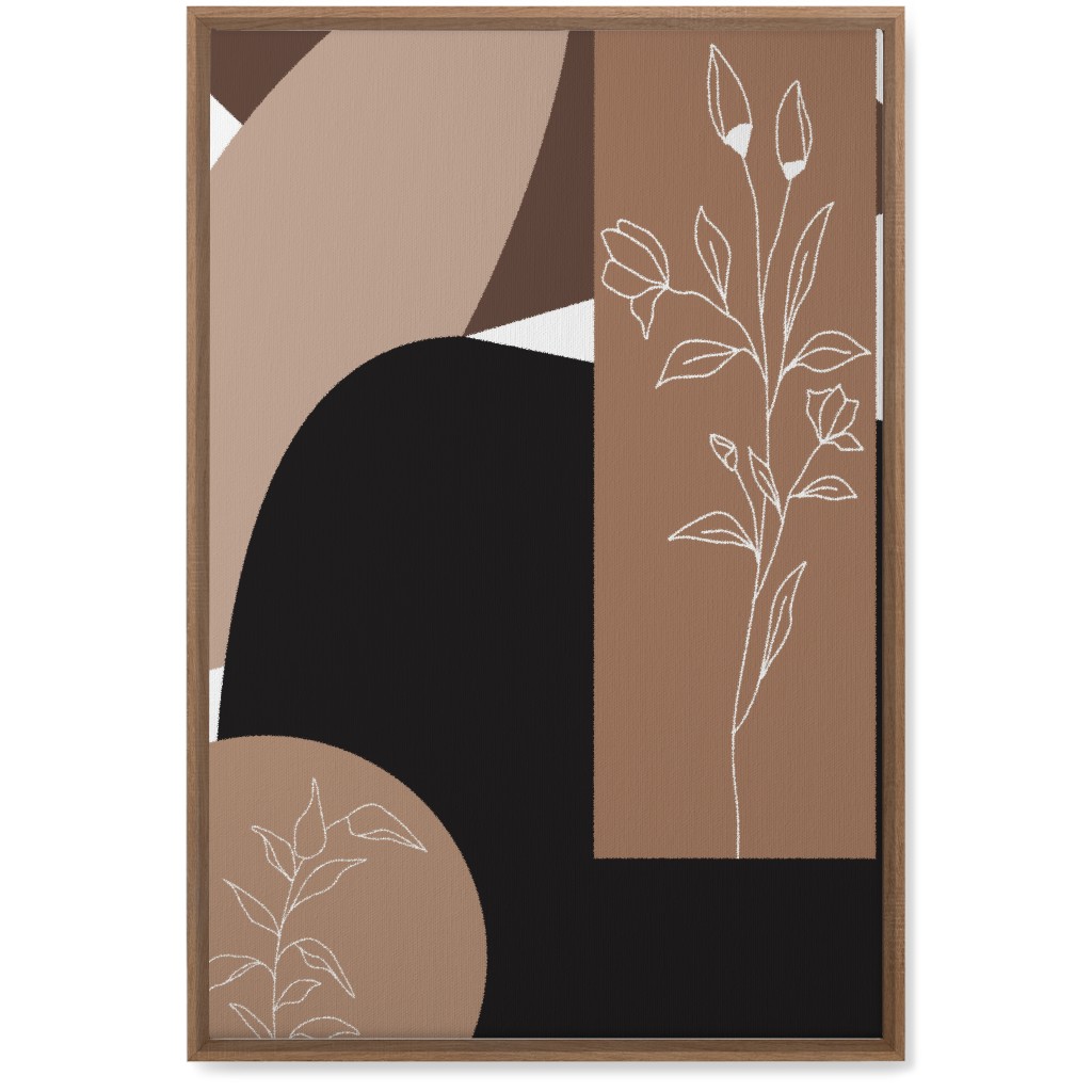 Botanical Abstract - Neutral Wall Art, Natural, Single piece, Canvas, 20x30, Beige, Pearl