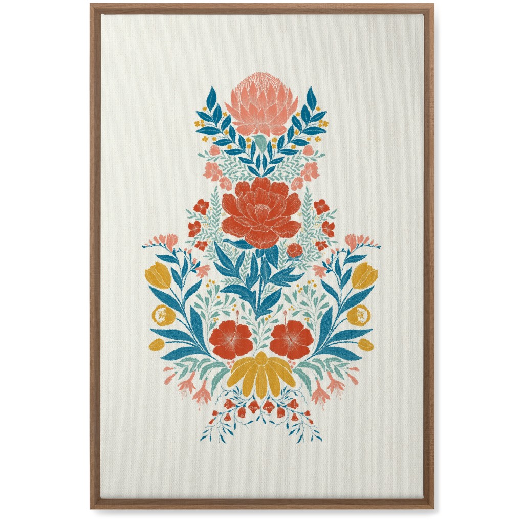 Garden Flower Wall Art, Natural, Single piece, Canvas, 20x30, Multicolor