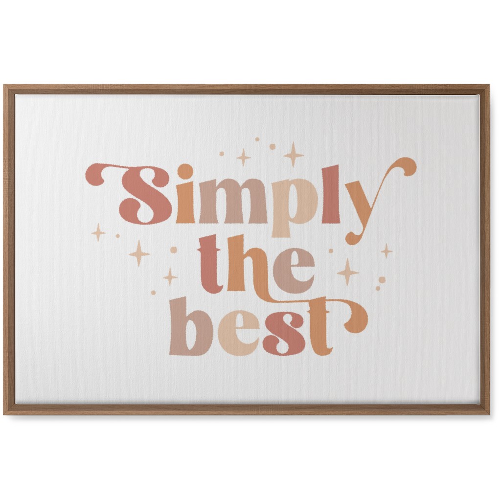 Simply the Best Wall Art, Natural, Single piece, Canvas, 20x30, Pink, Bright Pink