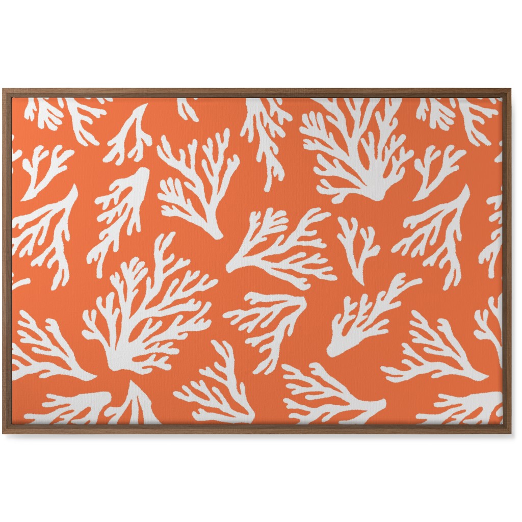 Coral - in Coral Wall Art, Natural, Single piece, Canvas, 24x36, Orange, Orange