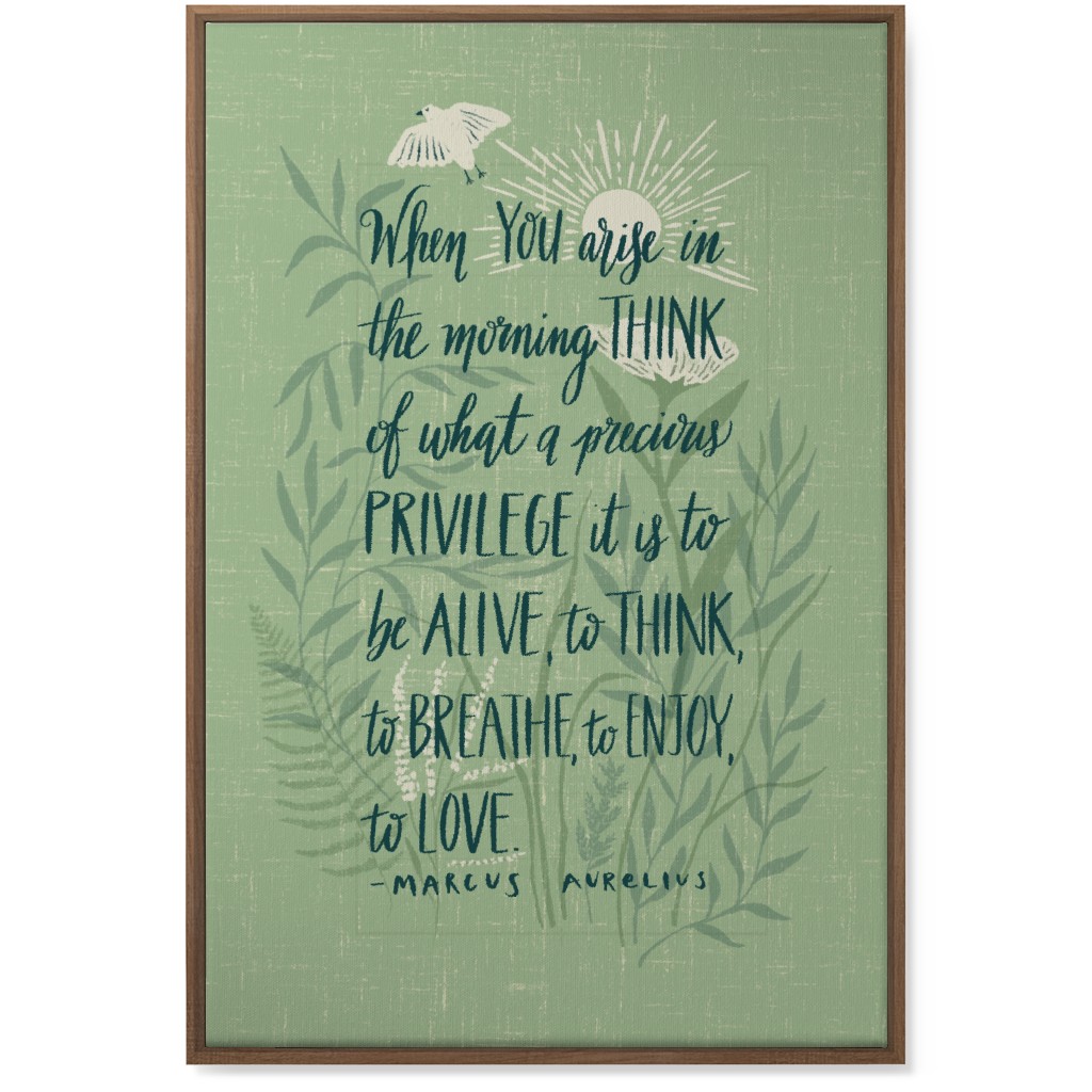 Precious Morning Wall Art, Natural, Single piece, Canvas, 24x36, Green, Julep