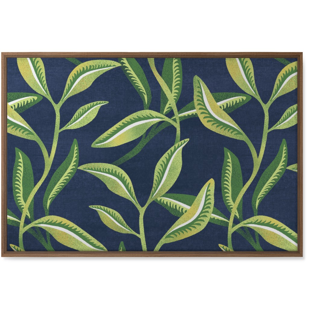 Leafy Vines - Green Wall Art, Natural, Single piece, Canvas, 24x36, Green, Classic Green