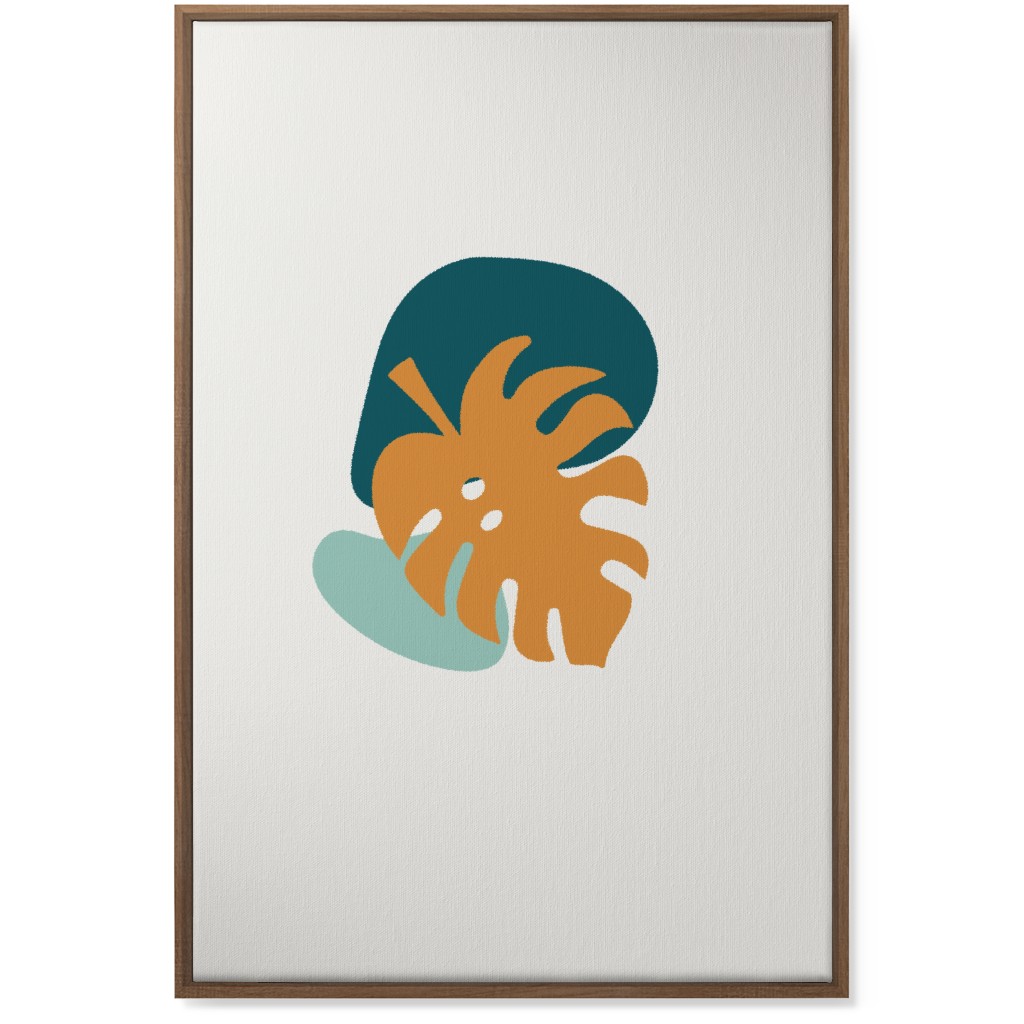 Shapes and Fern Leaf Ii Wall Art, Natural, Single piece, Canvas, 24x36, Multicolor, Ink Spot