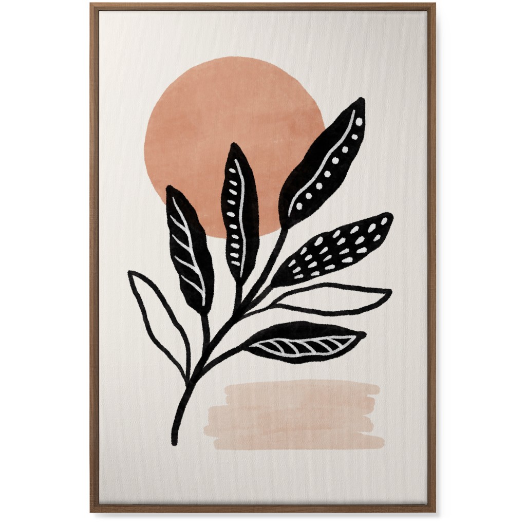 Leaves At Sunset Wall Art, Natural, Single piece, Canvas, 24x36, Beige