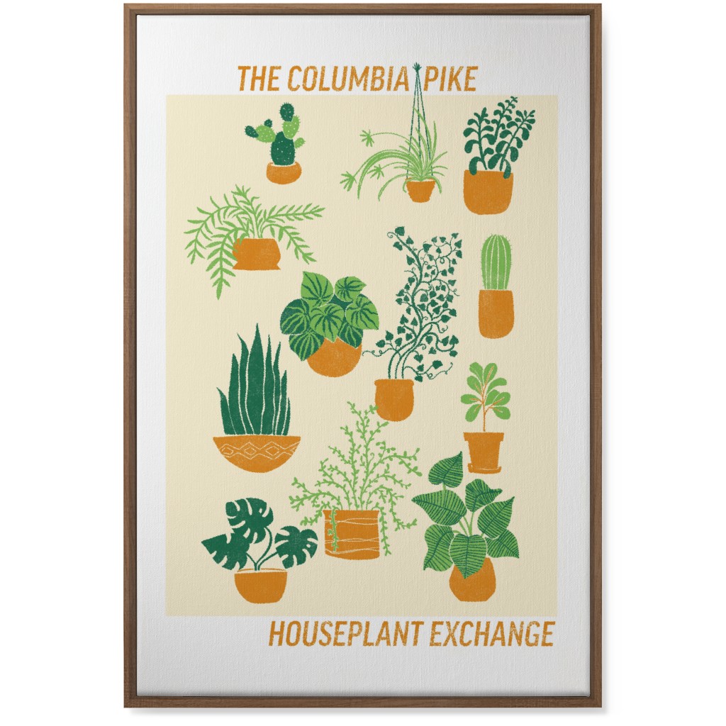 Houseplant Exchange - Green and Cream Wall Art, Natural, Single piece, Canvas, 24x36, Green, Classic Green