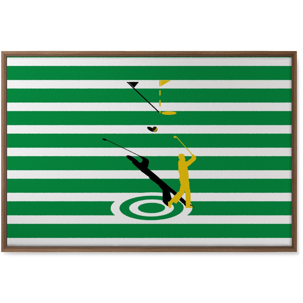 Golf Golden Shot - Green Wall Art, Natural, Single piece, Canvas, 24x36, Green