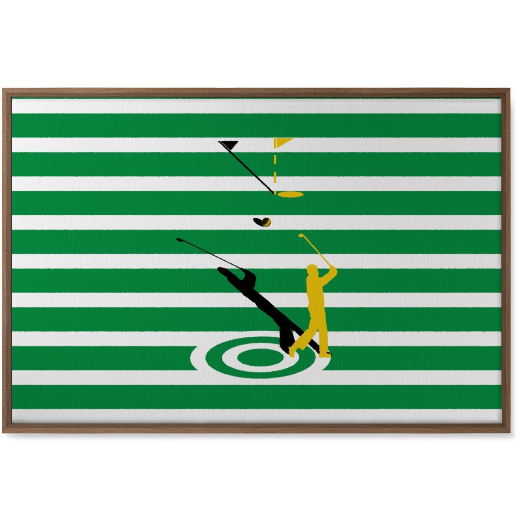 Golf Golden Shot - Green Wall Art, Natural, Single piece, Canvas, 24x36, Green, Classic Green