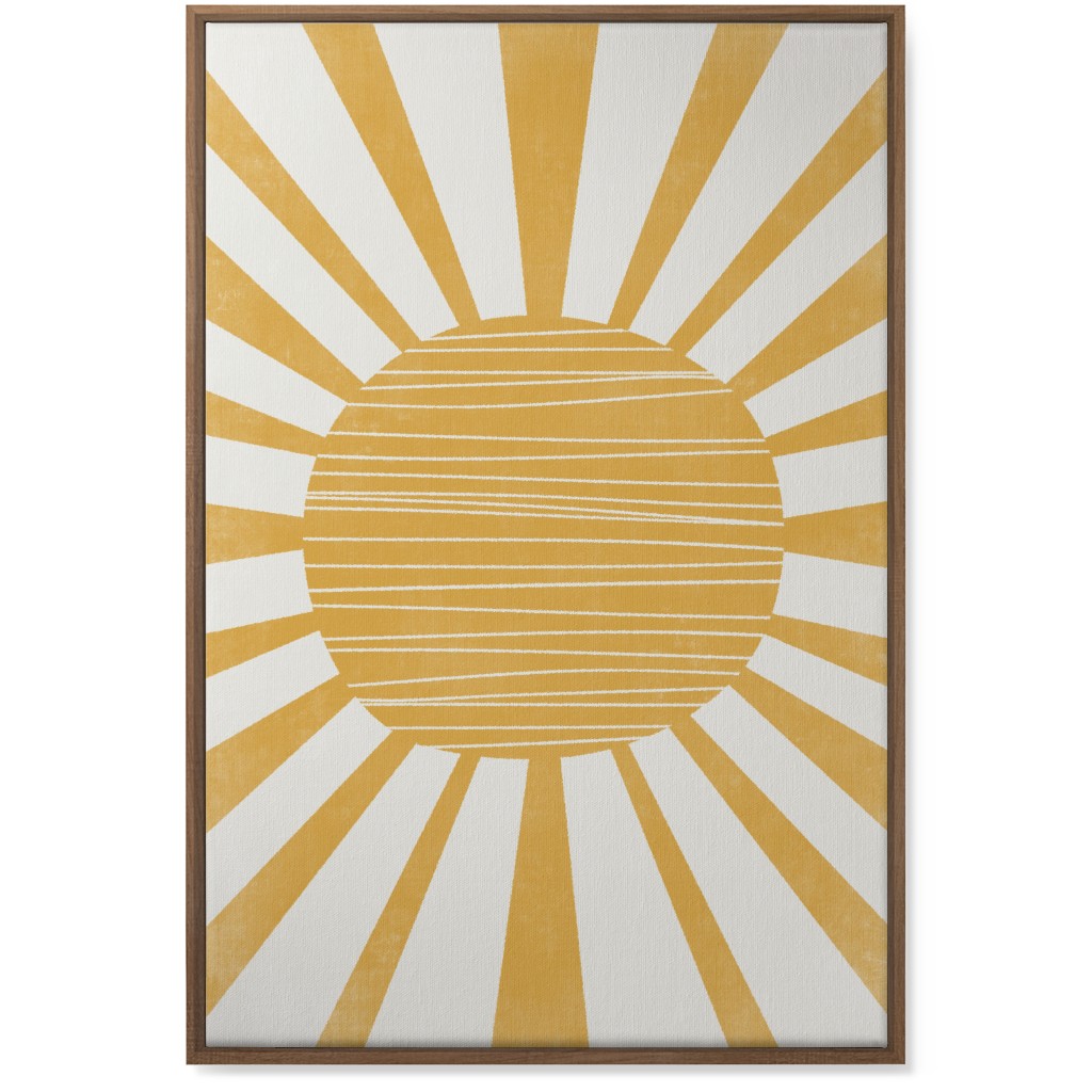Sun Glow - Yellow and Beige Wall Art, Natural, Single piece, Canvas, 24x36, Yellow