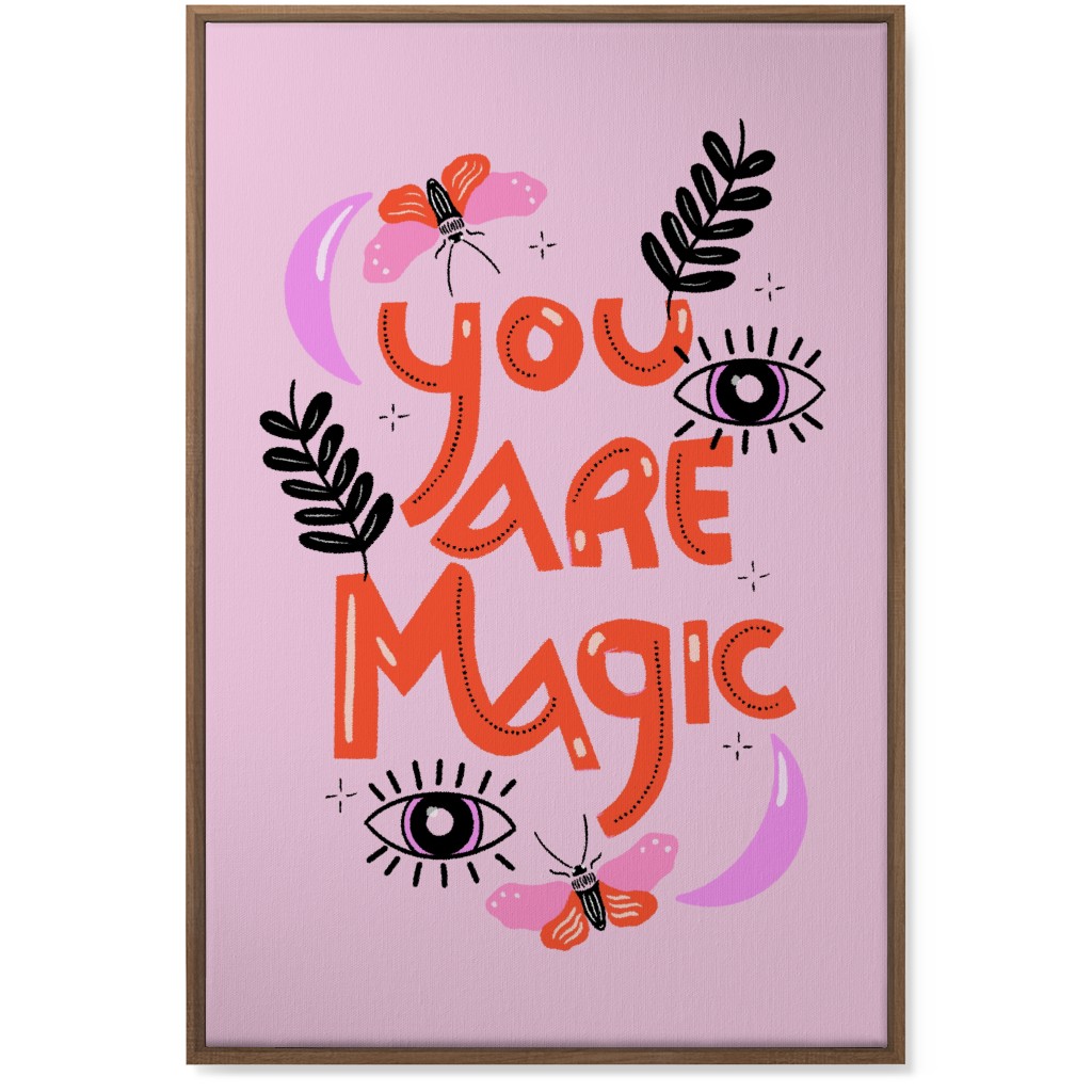 You Are Magin - Red and Pink Wall Art, Natural, Single piece, Canvas, 24x36, Pink