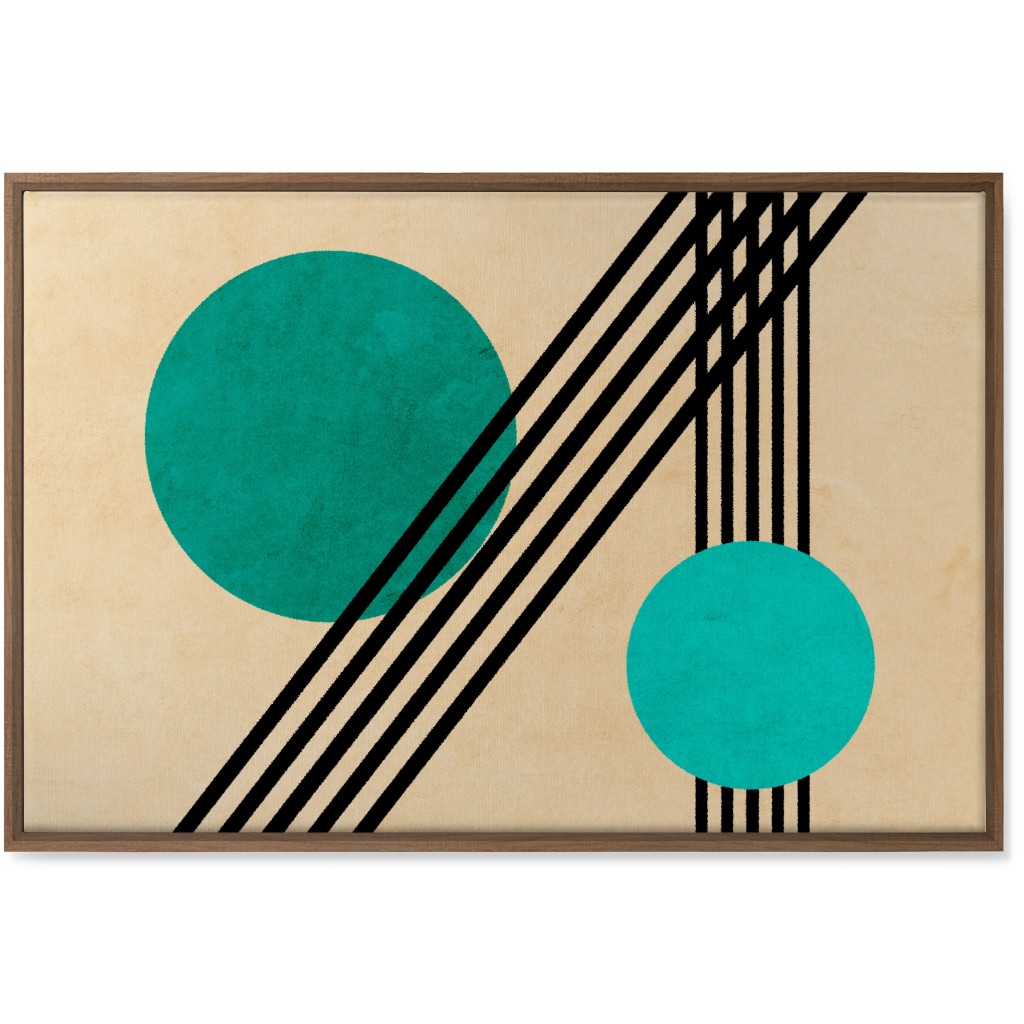 Orbs Abstract Wall Art, Natural, Single piece, Canvas, 24x36, Green