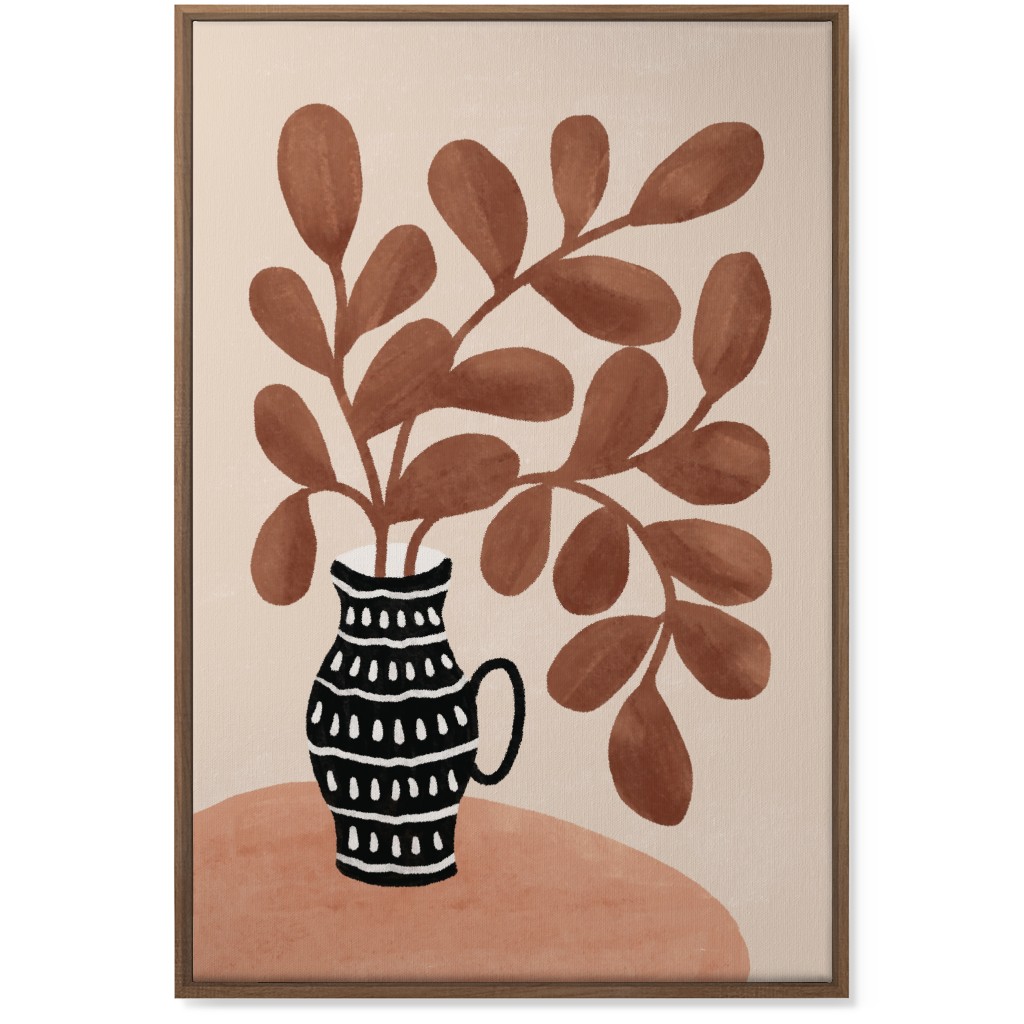 the Vase I - Neutral Wall Art, Natural, Single piece, Canvas, 24x36, Brown, Brown