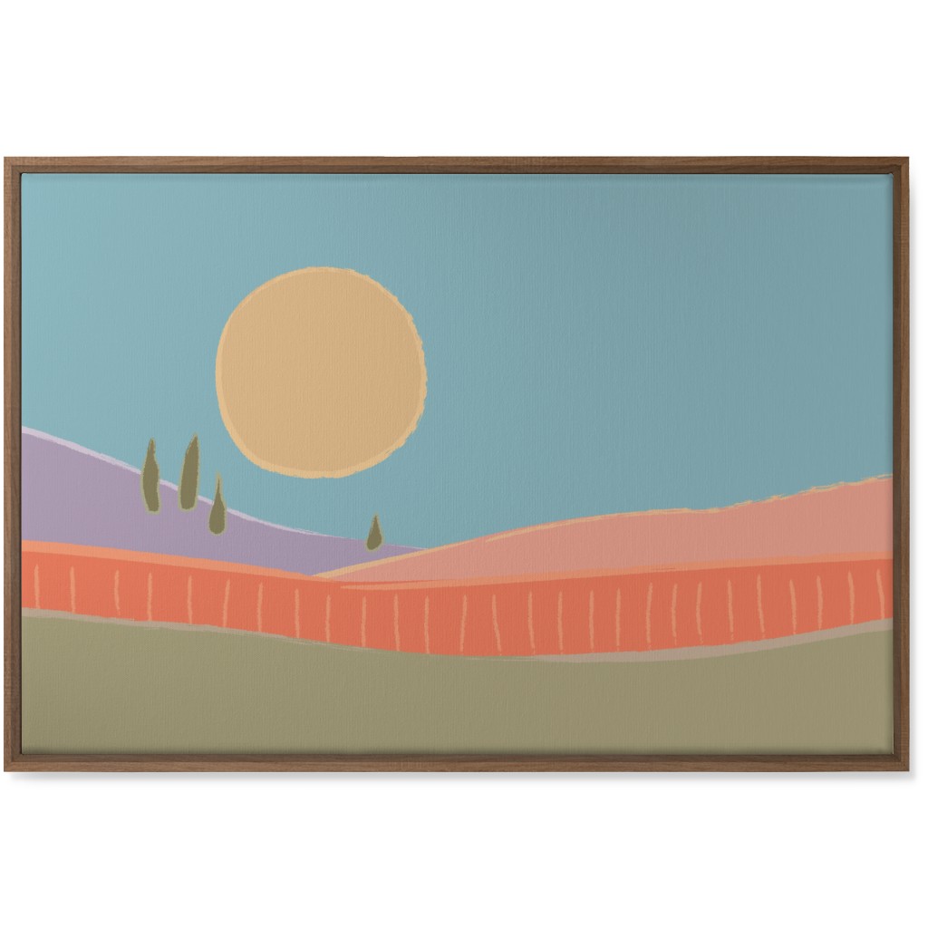 Simple Landscape Wall Art, Natural, Single piece, Canvas, 24x36, Multicolor, Oasis