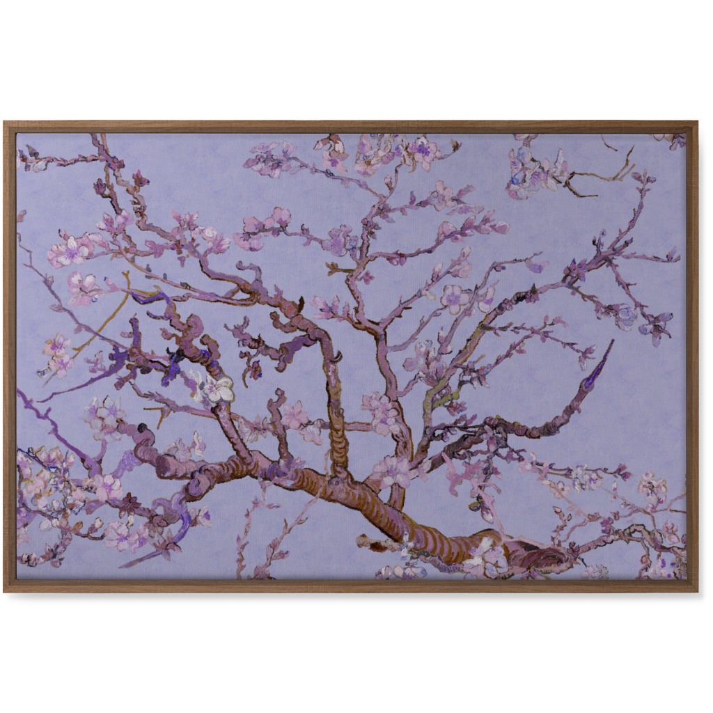 Almond Blossom - Purple Wall Art, Natural, Single piece, Canvas, 24x36, Purple