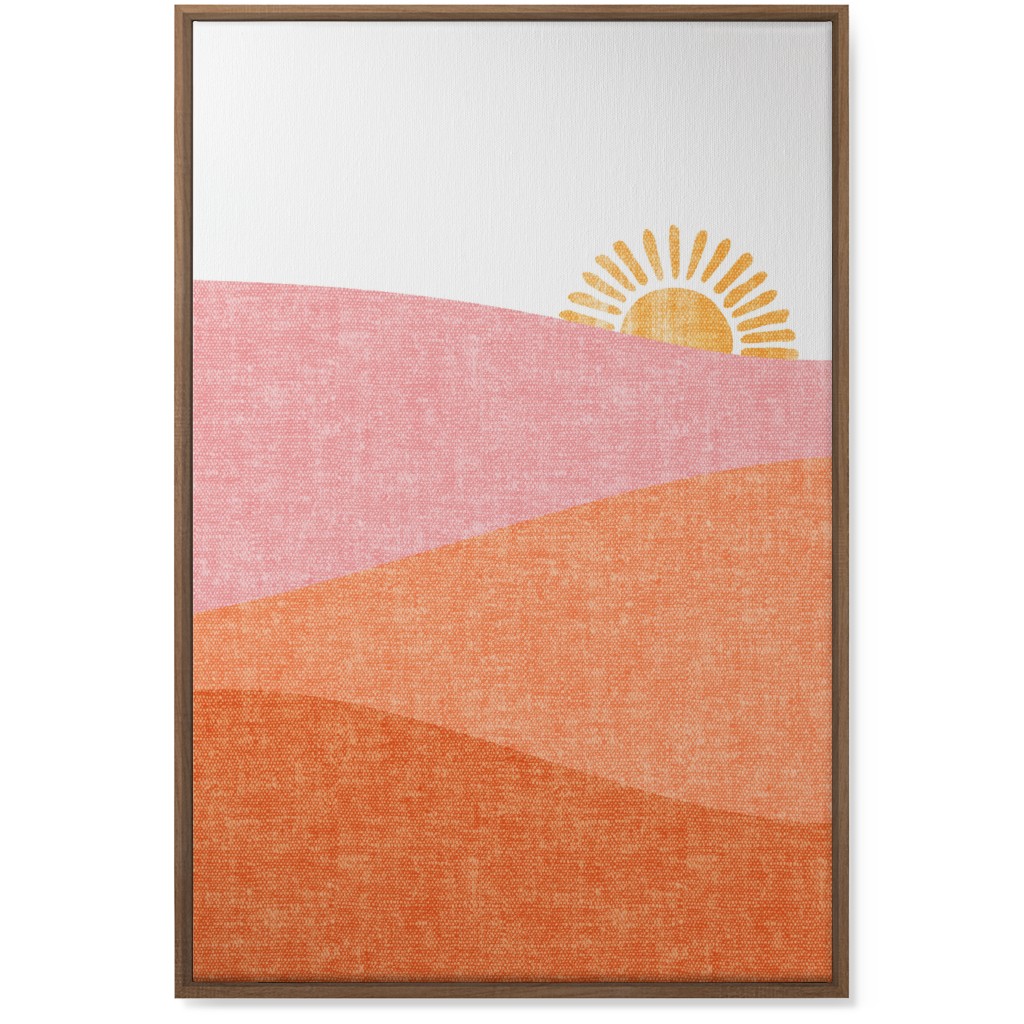 Sunrise Wall Art, Natural, Single piece, Canvas, 24x36, Pink, Dusk Pink